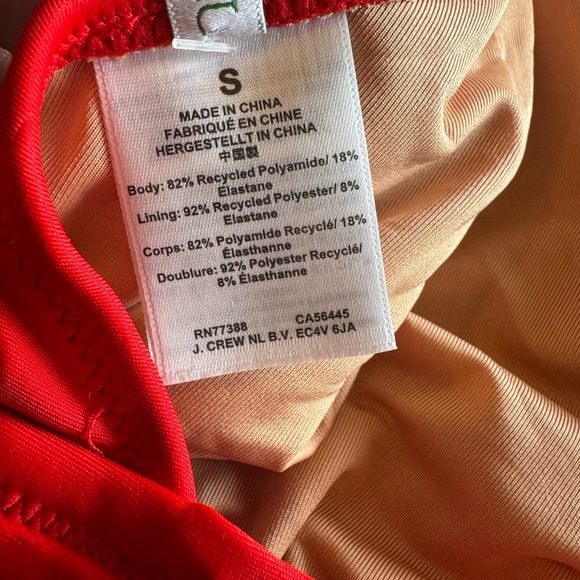 NWT J.Crew Red Halter Swim Top - Picture 5 of 6